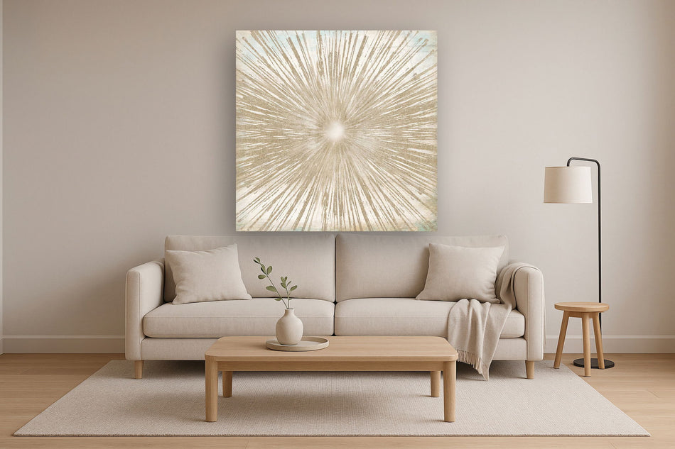 Floating Tempered Glass With Foil Shiny - Beige