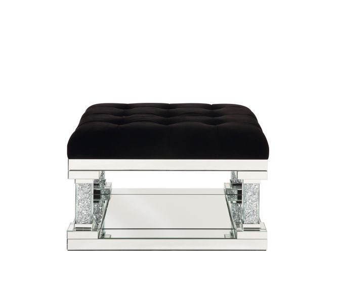 Noralie - Otomana - Espejo y diamantes falsos - 18"