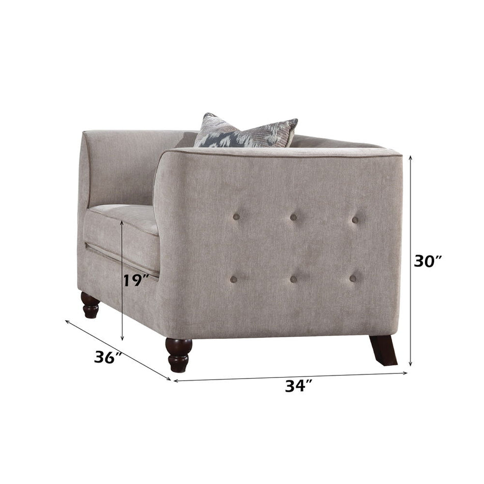 Cyndi - Silla - Terciopelo color canela