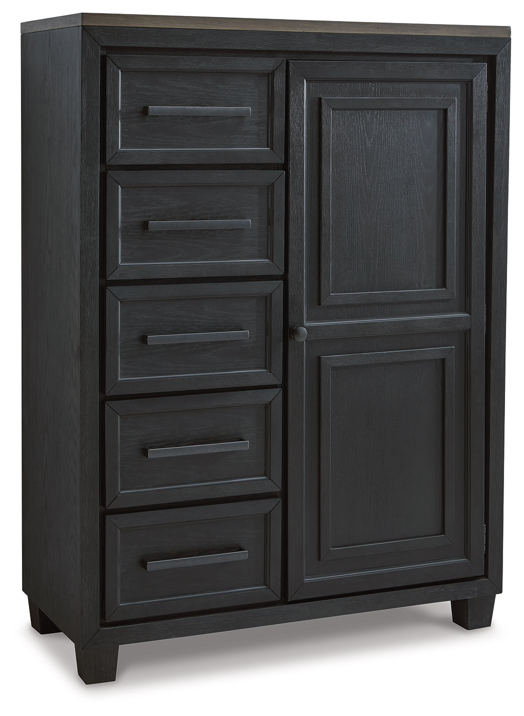 Cofre con puerta Foyland - Negro/Marrón