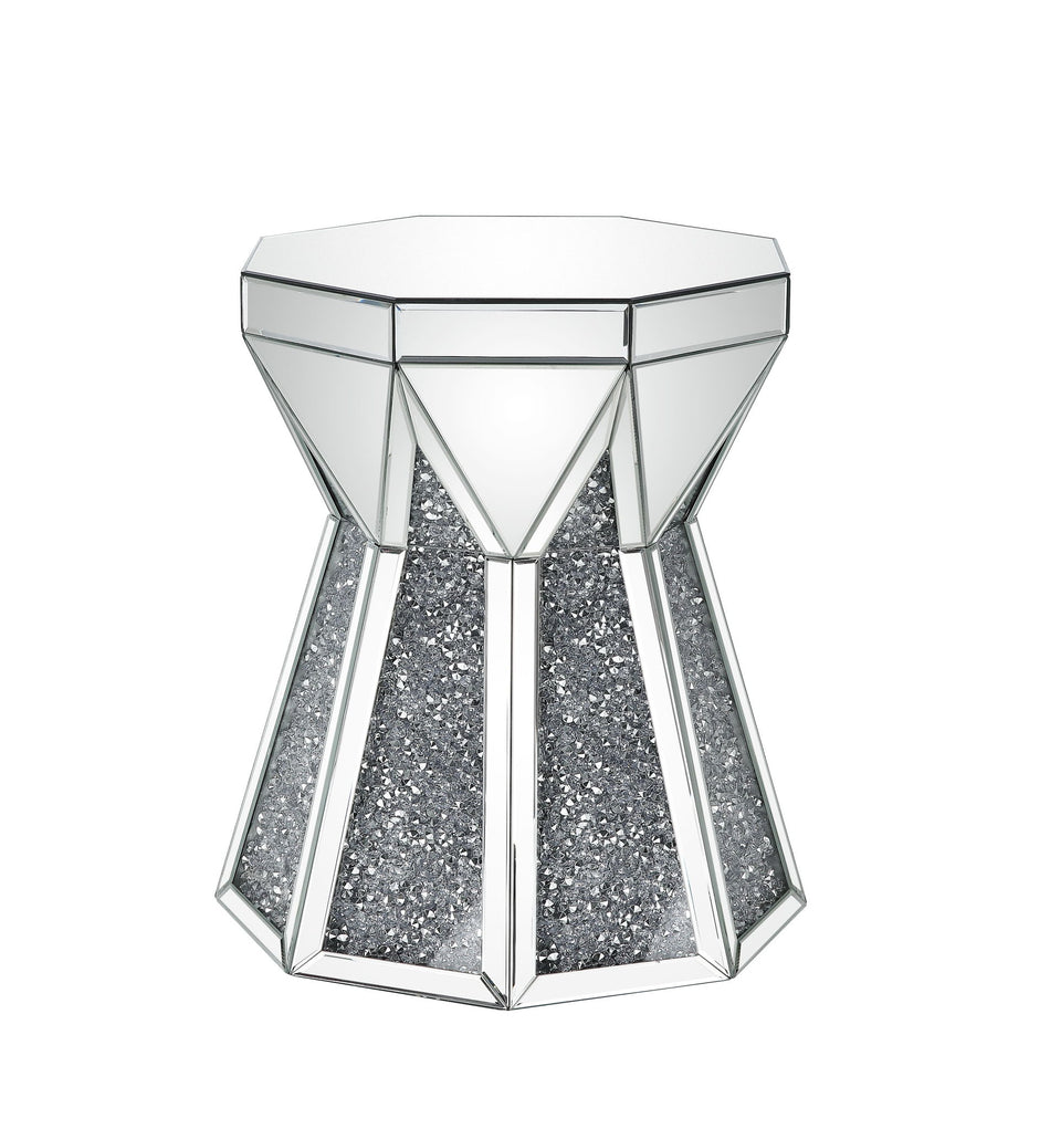 Noralie - End Table - Mirrored & Faux Diamonds