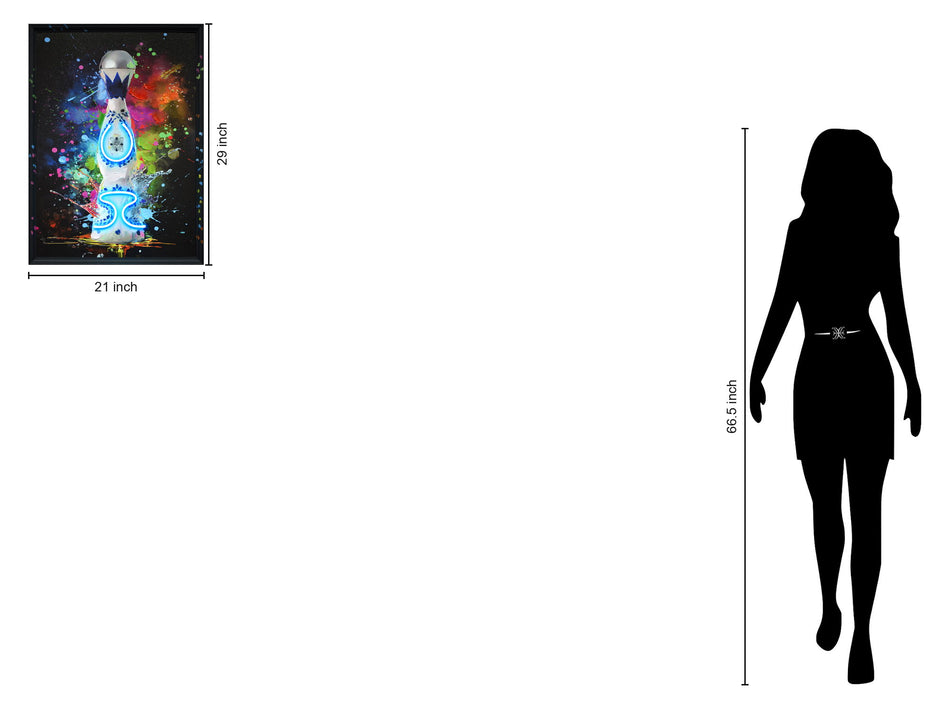 Electric Splash Spirit - 21" x 29" Framed Wall Art