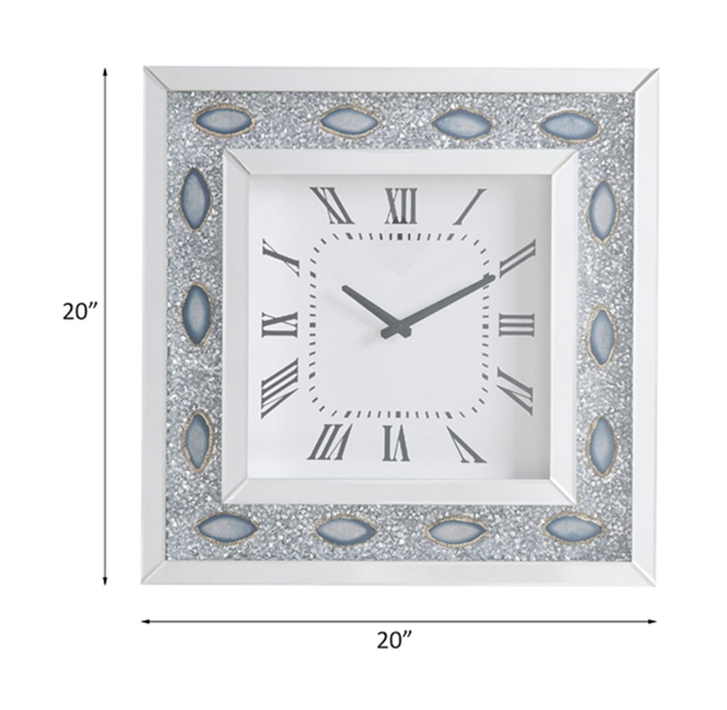 Sonia - Reloj de pared - Espejo y ágata sintética