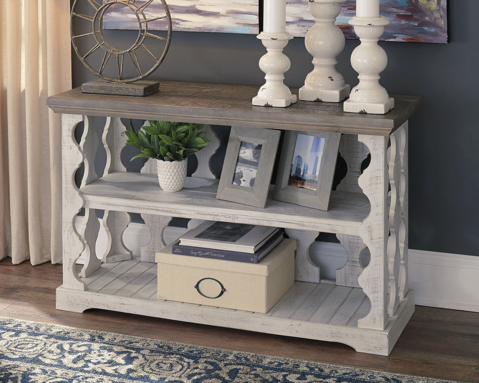 Mesa consola para sofá Havalance - Gris/Blanco