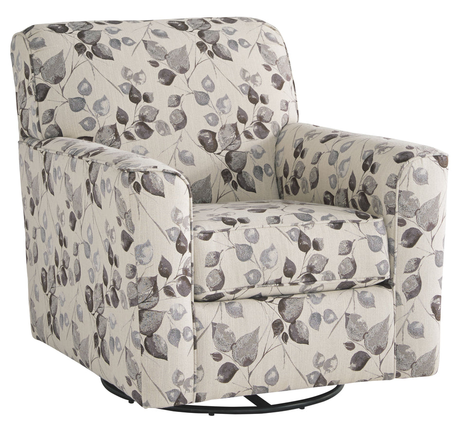 Abney - Platinum - Silla giratoria decorativa