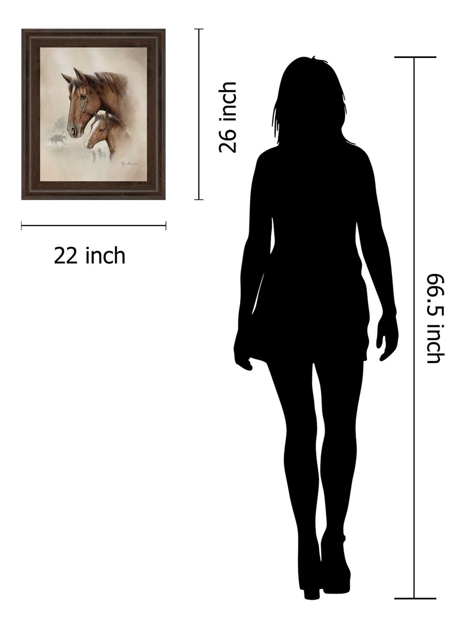 Race Horse I By Ruane Manning - Framed Print Wall Art - Dark Brown