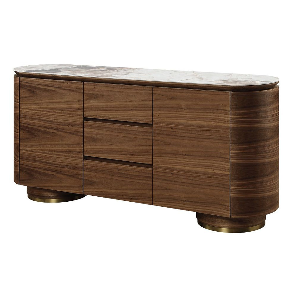 Willene - Server With Ceramic Top - Ceramic Top & Walnut