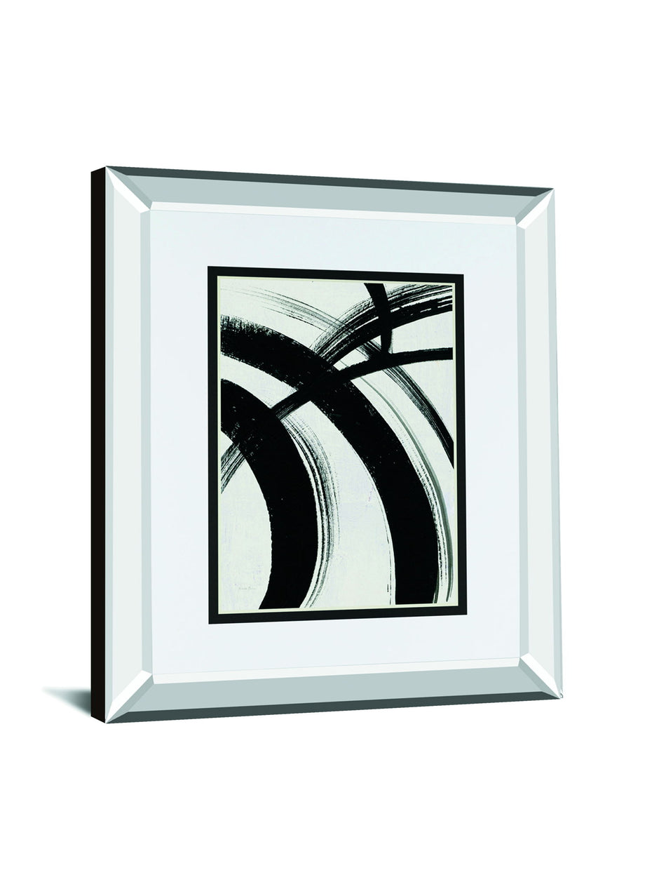 Spontaneous I By Farida Zaman Mirrored Frame - Black