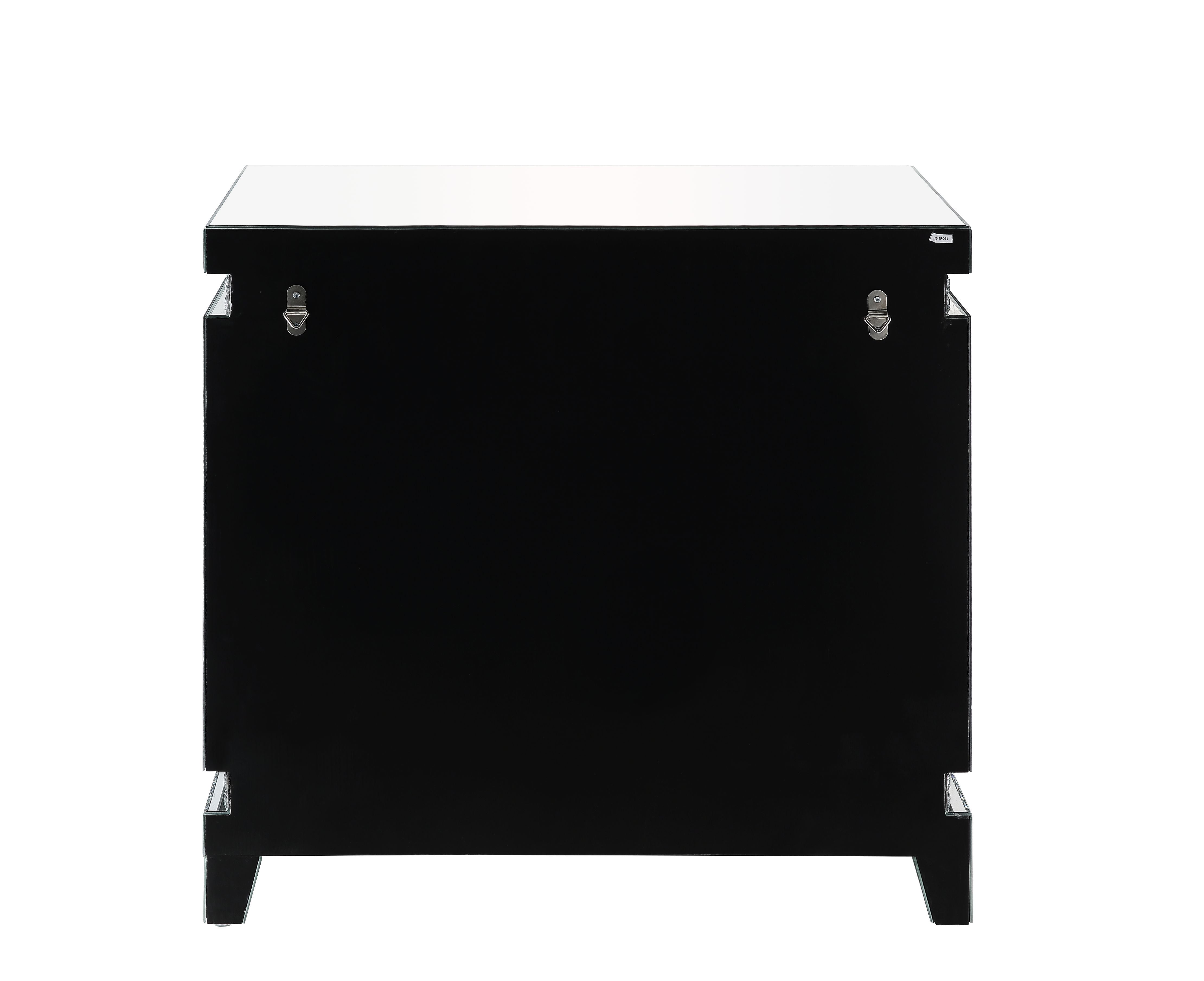 Mesa auxiliar Lotus con espejo y cristales de imitación, 32"