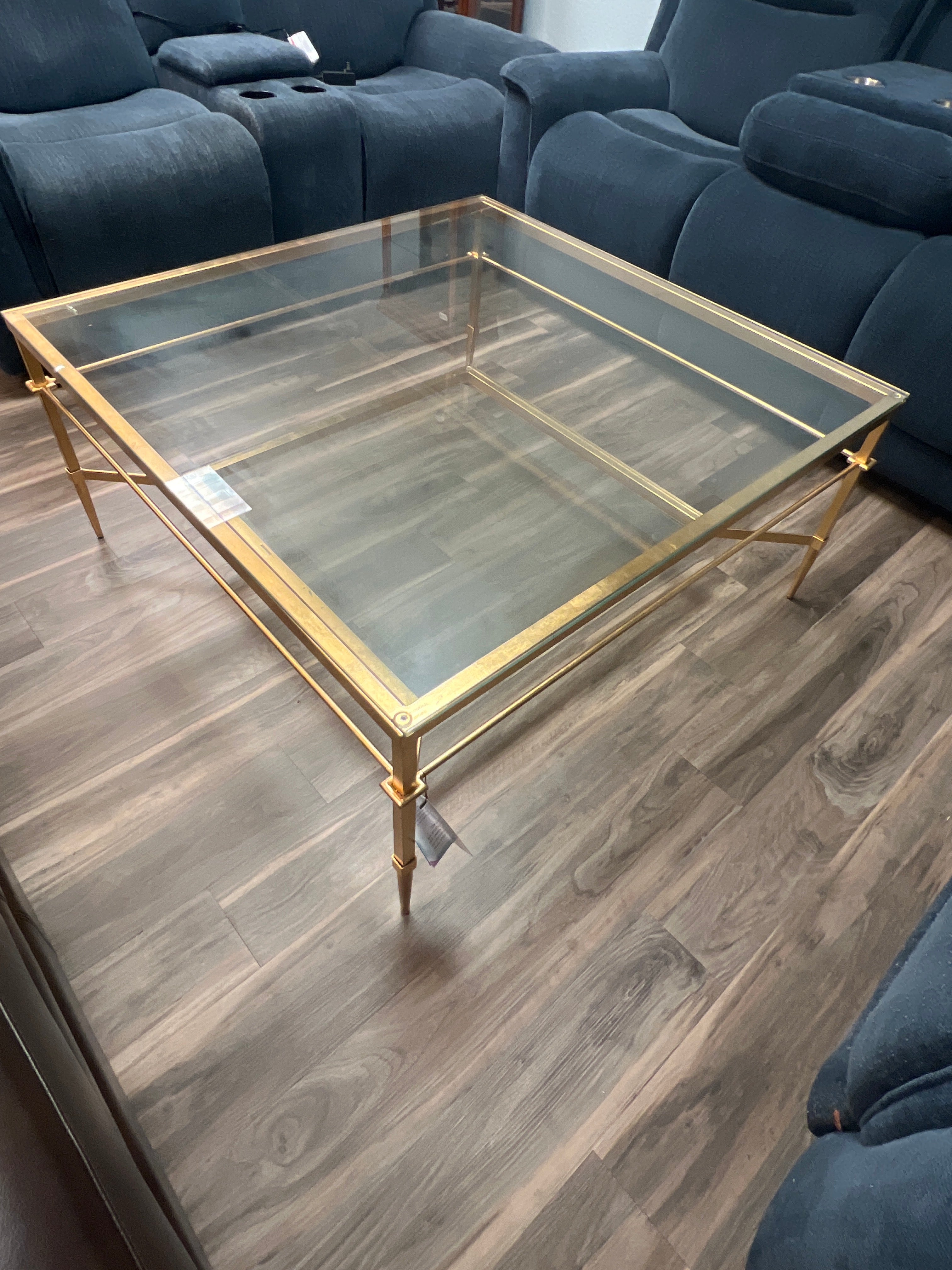 Glass Coffee Table In Gold