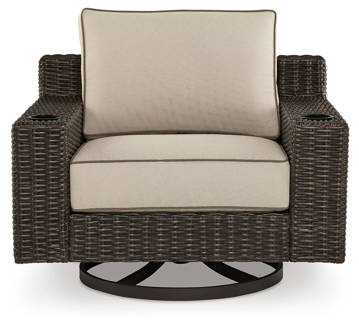 Coastline Bay - Marrón - Sillón giratorio con cojín