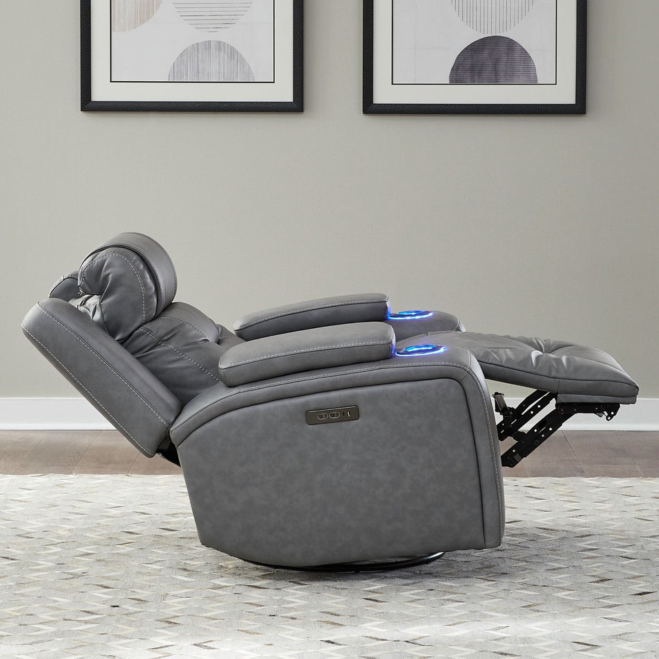 Chapman - Swivel Glider Recliner P2 - Aline Blue Gray