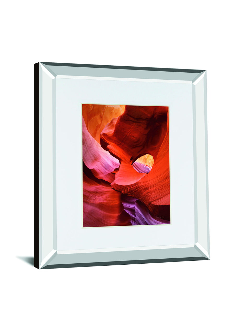 Lower Antelope Canyon Iv By Alan Majchrowicz Mirrored Frame - Red