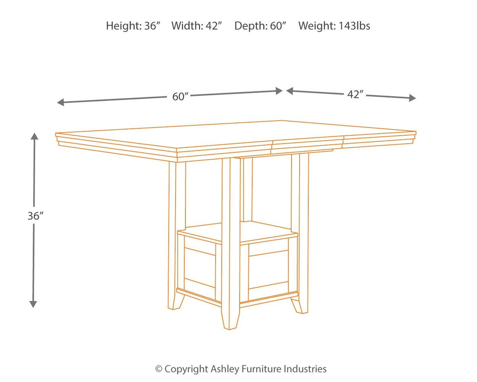 Ralene - Marrón medio - Mesa extensible rectangular para comedor