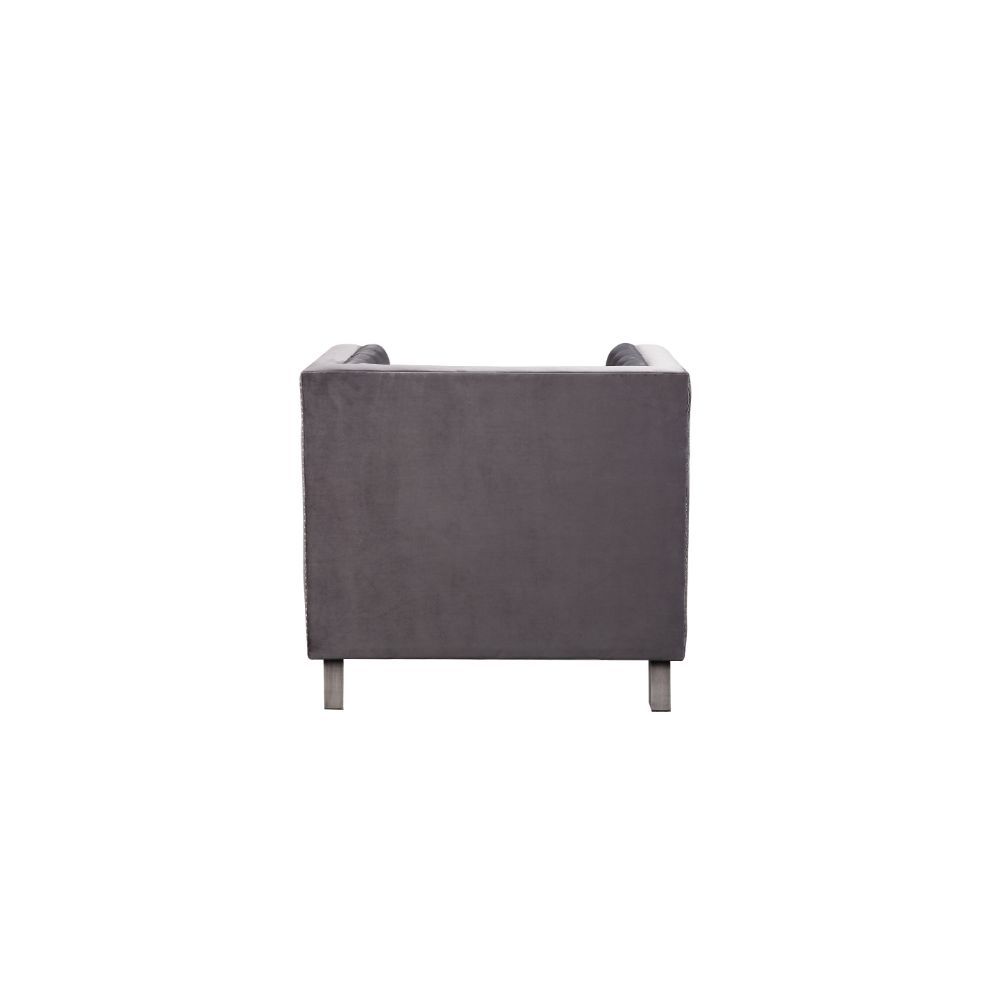 Hegio - Silla - Terciopelo Gris