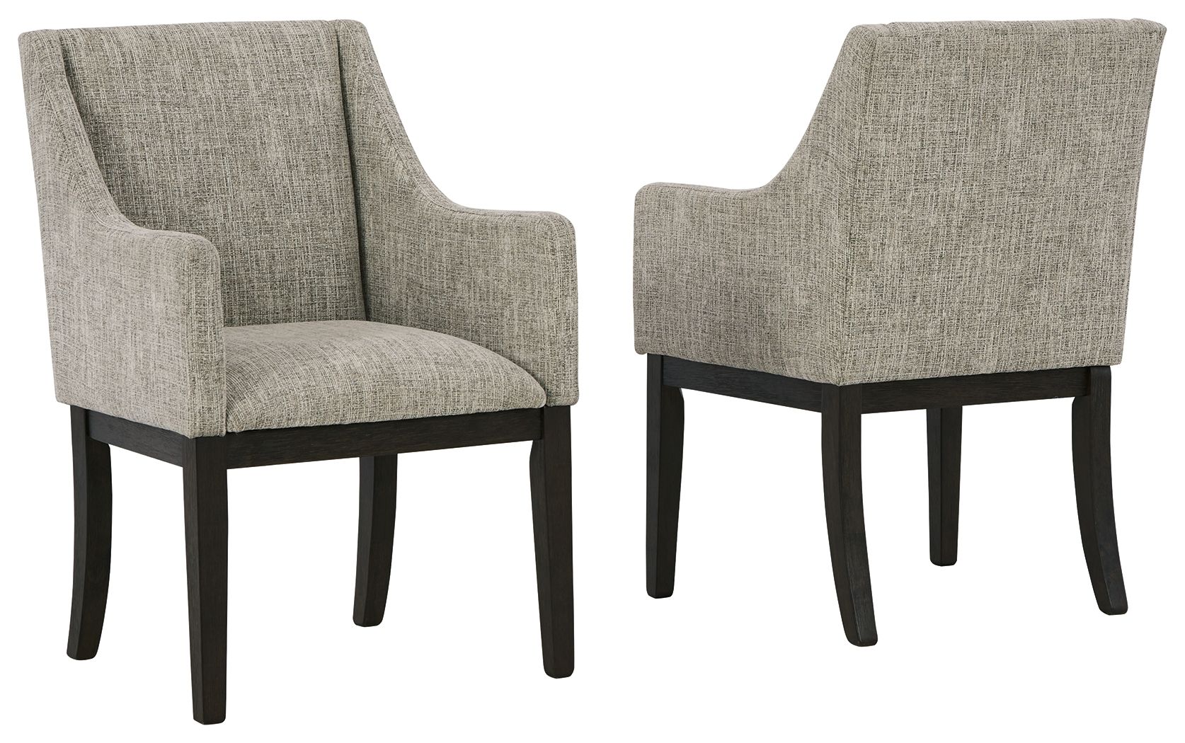Burkhaus - Sillón de comedor UPH beige/marrón oscuro (juego de 2)