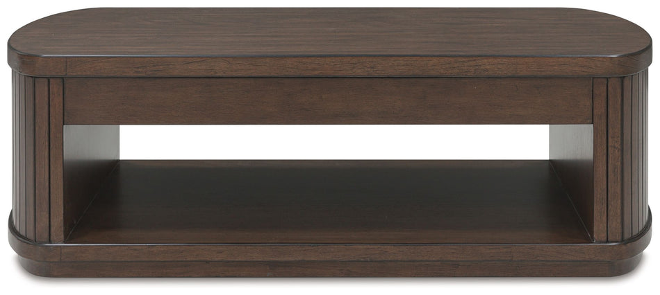 Mesa de cóctel elevable de color marrón oscuro de Korestone