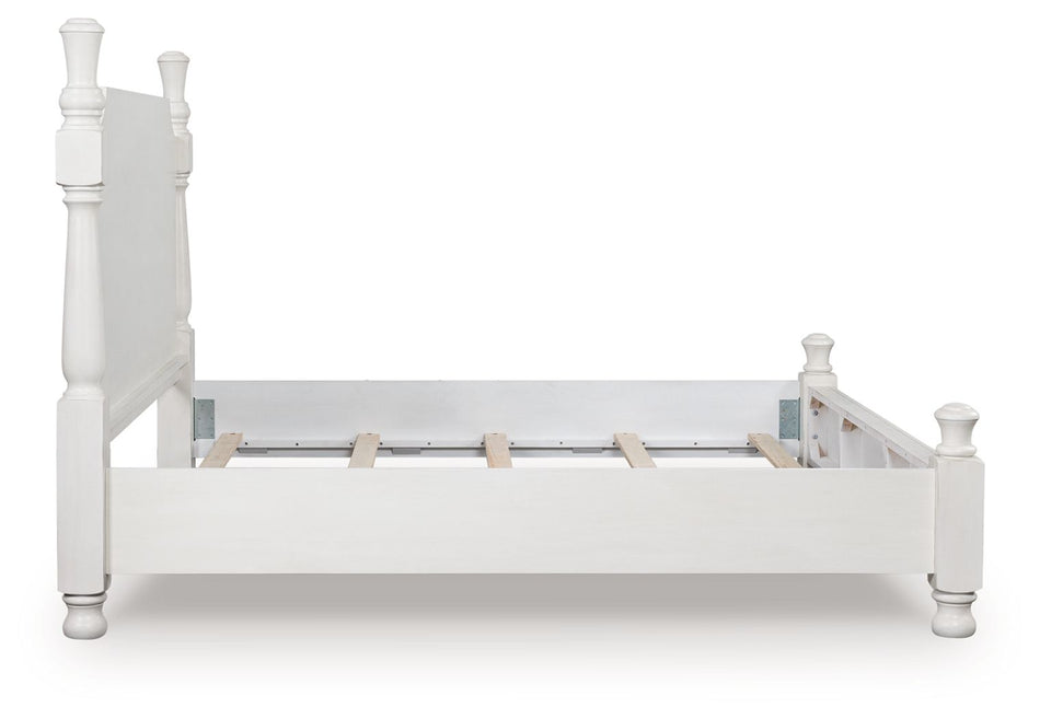 Rowlenstown - Poster Bed - Antique White