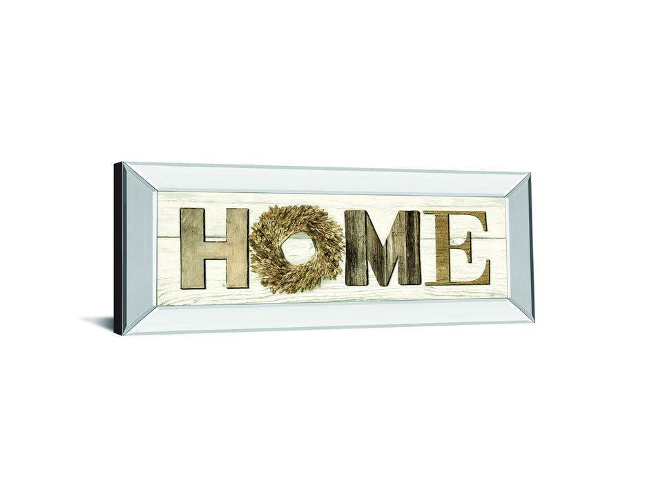 Home By Lori Deiter - Mirror Framed Print Wall Art - Dark Brown