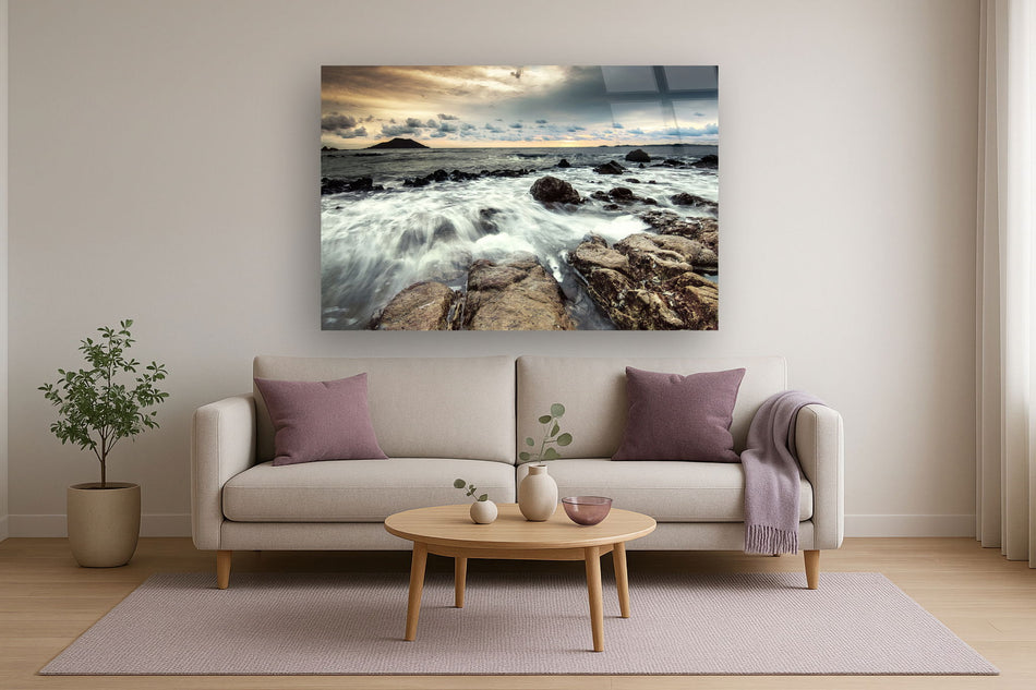 Tempered Glass Plus Foil Waves - Dark Gray