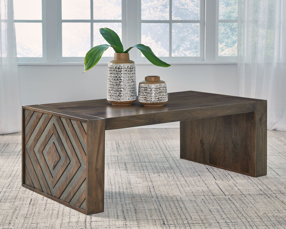 Dreggan - Marrón - Mesa de cóctel rectangular