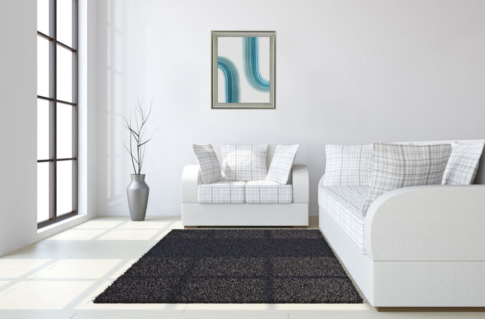 Curved Streams - 28" x 34" Framed Wall Art