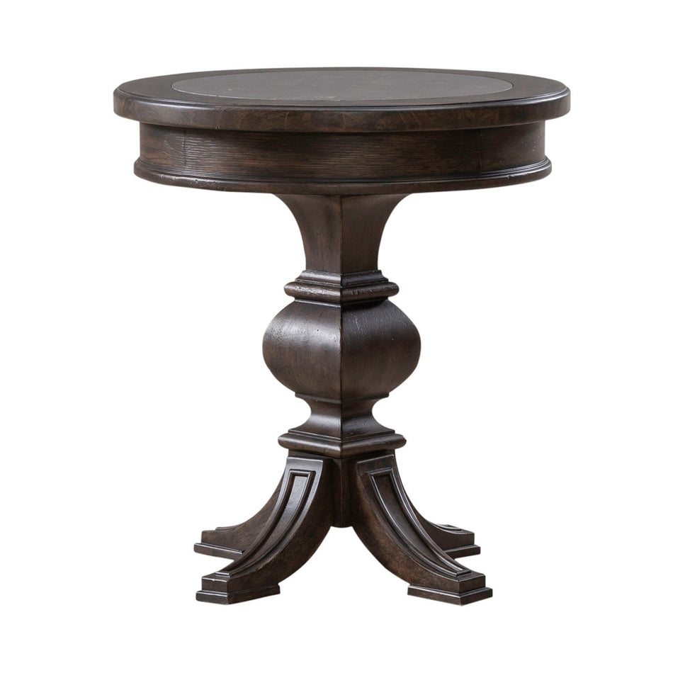 Paradise Valley - Round Chairside Table - Dark Brown