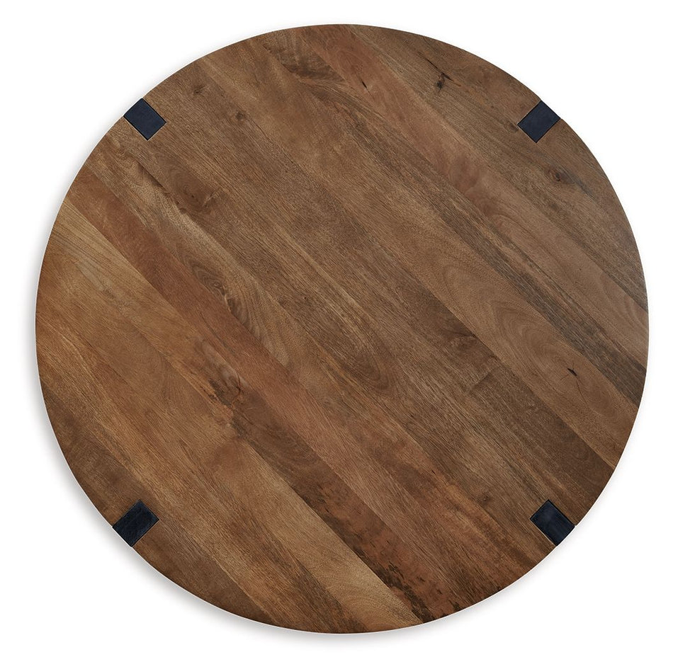 Hanneforth - Marrón - Mesa de cóctel redonda