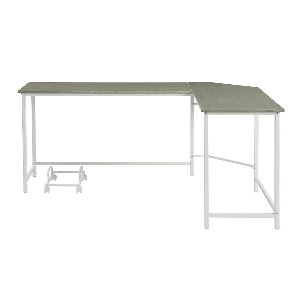 Dazenus - Escritorio - Acabado gris y blanco - 30"