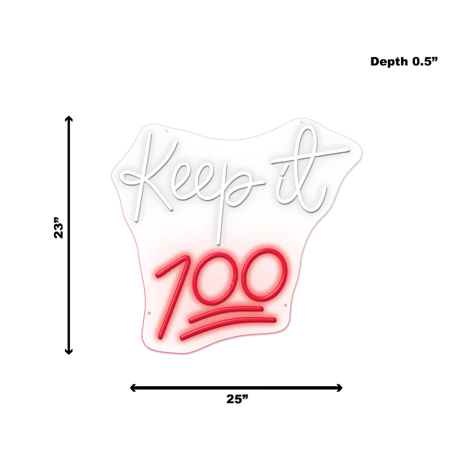 Neon Keep It 100 - White