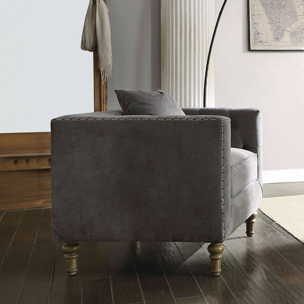 Sidonia - Silla - Terciopelo Gris