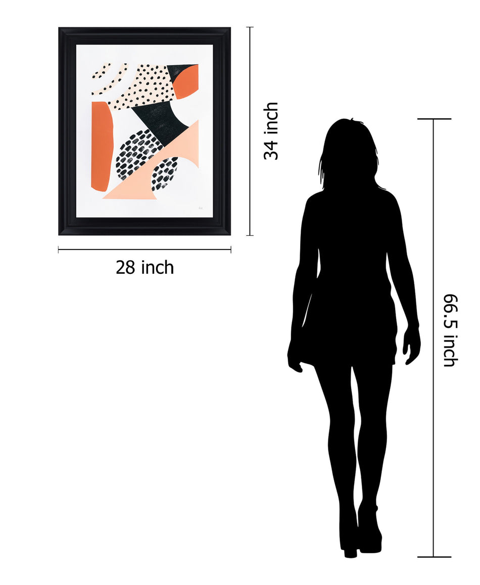 Terracotta Motion - 28" x 34" Framed Wall Art