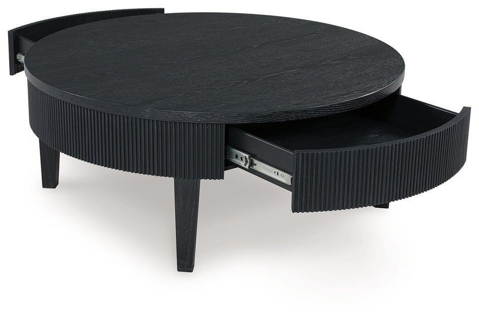 Marstream - Negro - Mesa de cóctel redonda