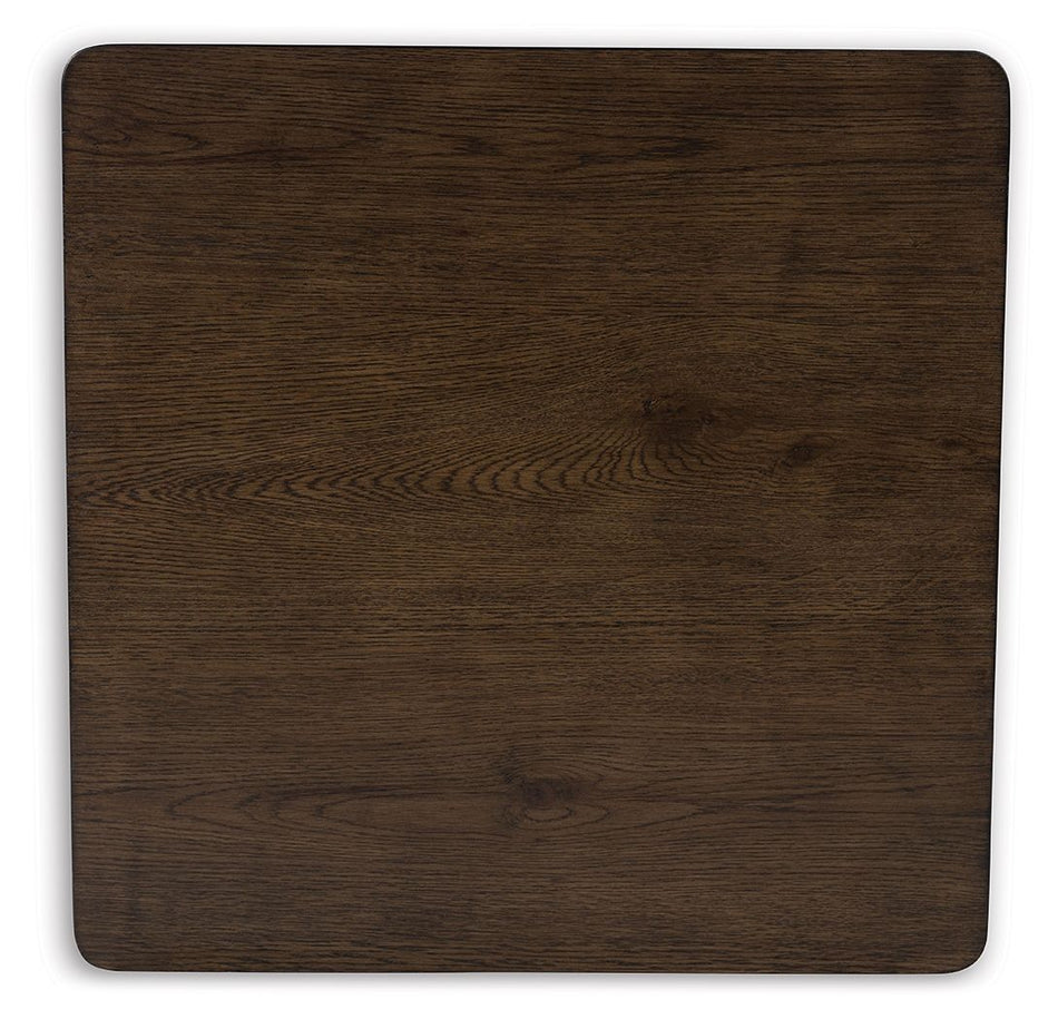 Veramond - Marrón oscuro - Mesa de cóctel cuadrada