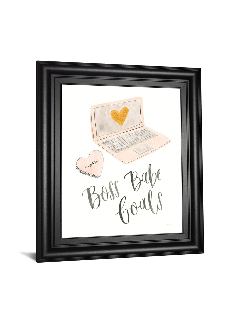 Boss Babe I By Jenaya Jackson - Framed Print Wall Art - White