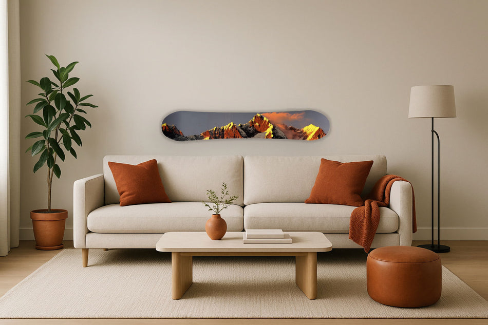 Snowboard - Mountains (Dusk/Dawn) - Orange