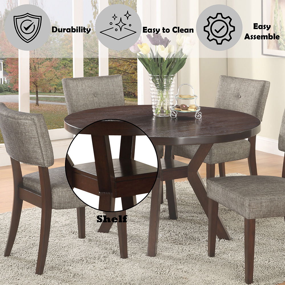 Mesa de comedor Drake color espresso