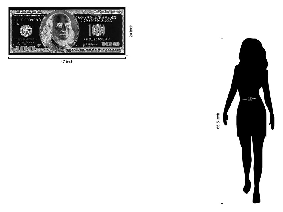 47x20 Giclee On Metalic - Black