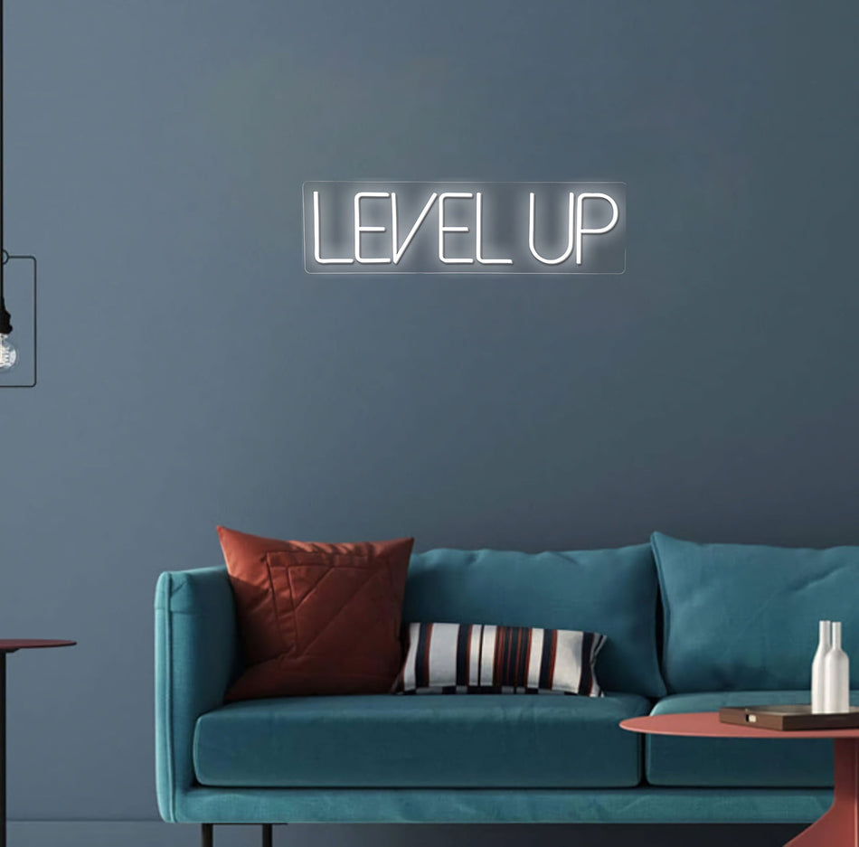 Neon Level Up - White