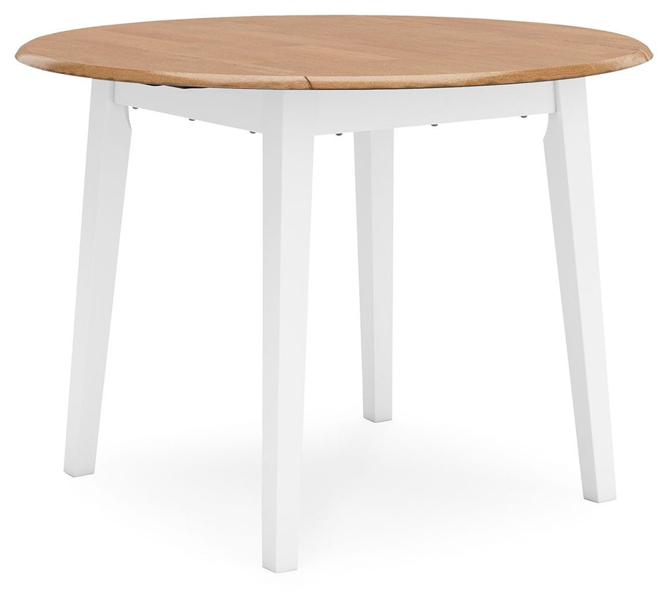 Gesthaven - Mesa de comedor redonda con hojas abatibles
