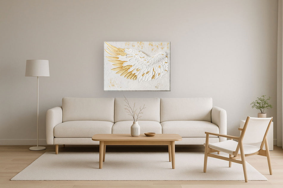 Gilded Uplift - 35" x 47" Framed Wall Art