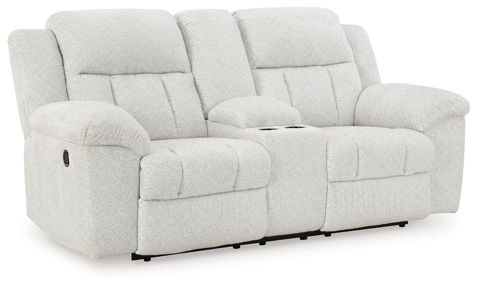 Frohn - Loveseat doble reclinable con consola