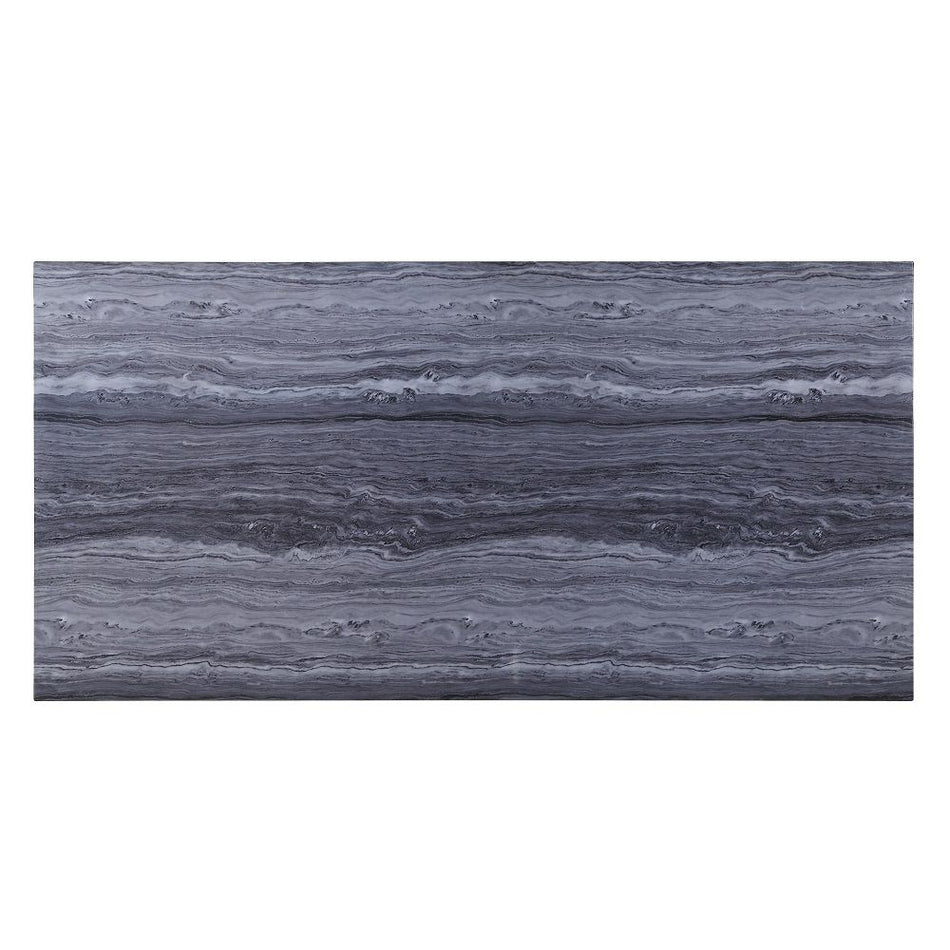 Cambrie - Mesa de comedor - Acabado en imitación mármol y plata espejada