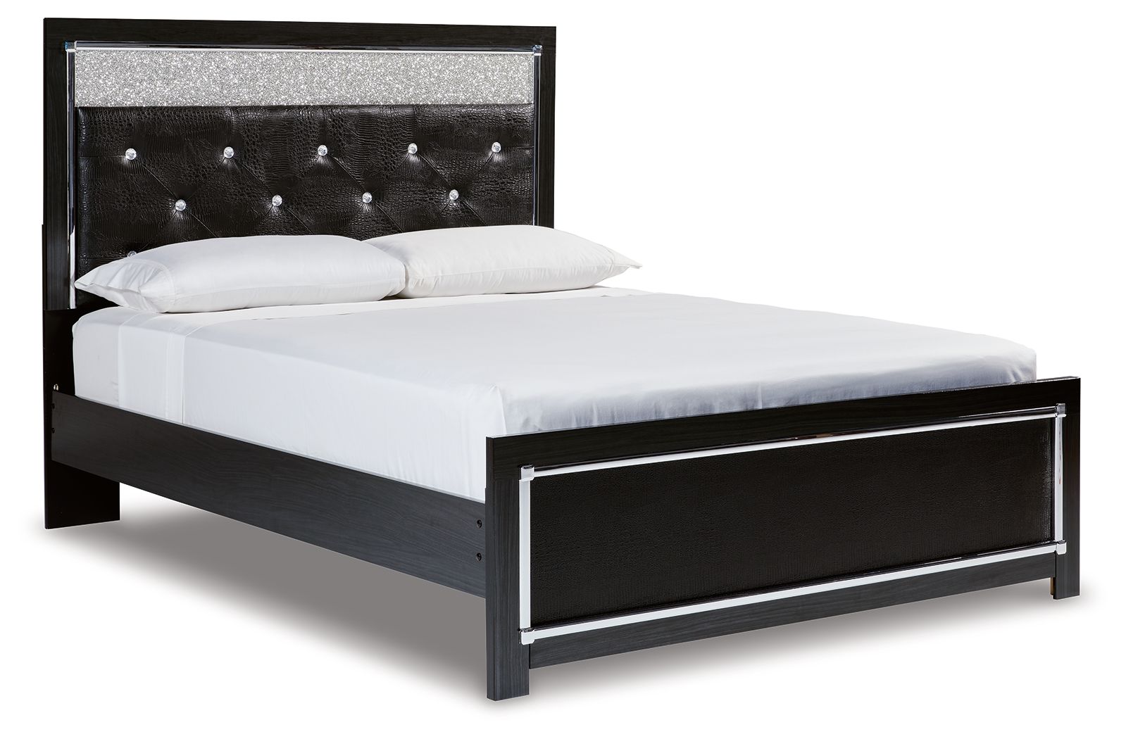 Kaydell - Cama con plataforma y paneles tapizados