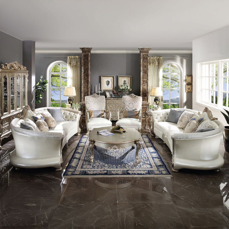 Dresden II - Mesa de centro - Pátina dorada y hueso