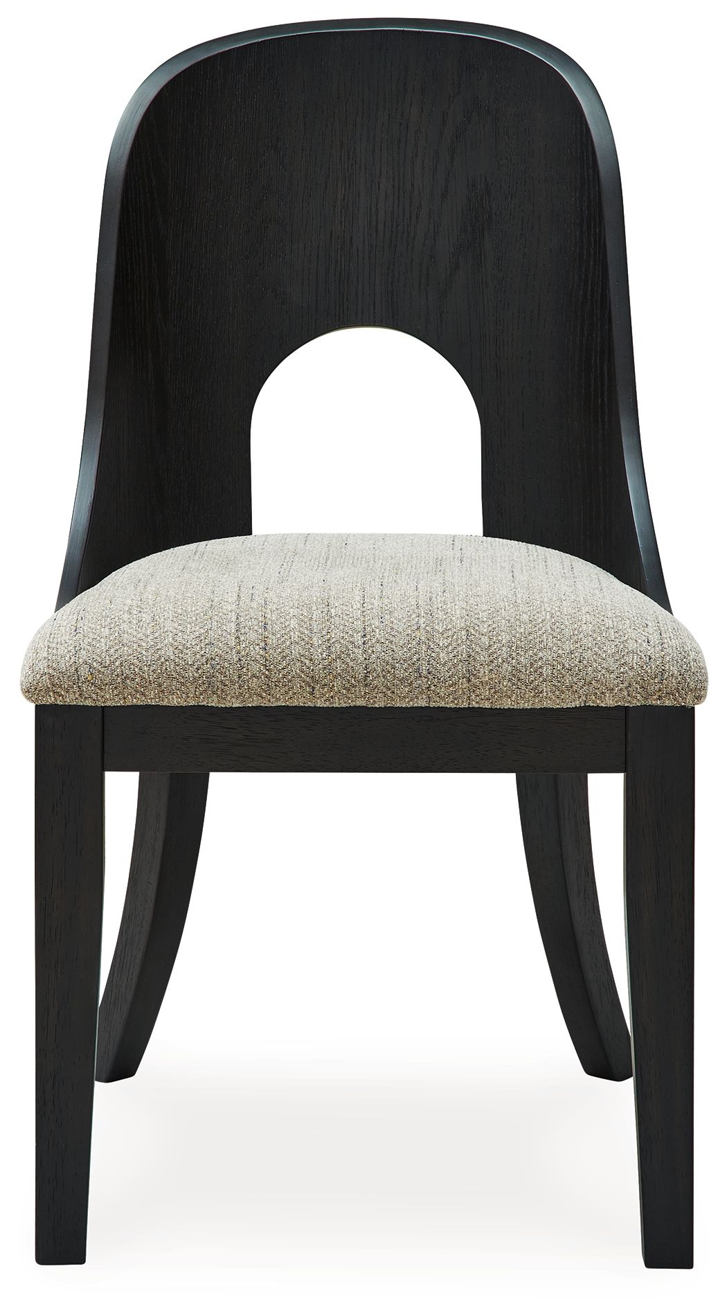 Rowanbeck - Gris / Negro - Silla de comedor tapizada (juego de 2)