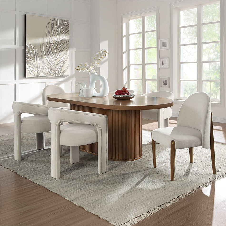Gamarya - Dining Table - Dark Oak