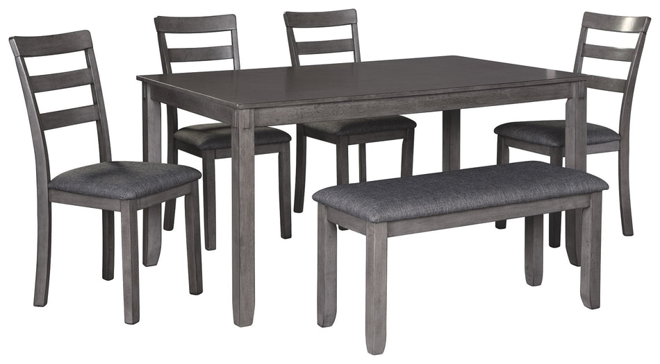 Juego de mesa Bridson - Gris - RECT DRM (juego de 6)