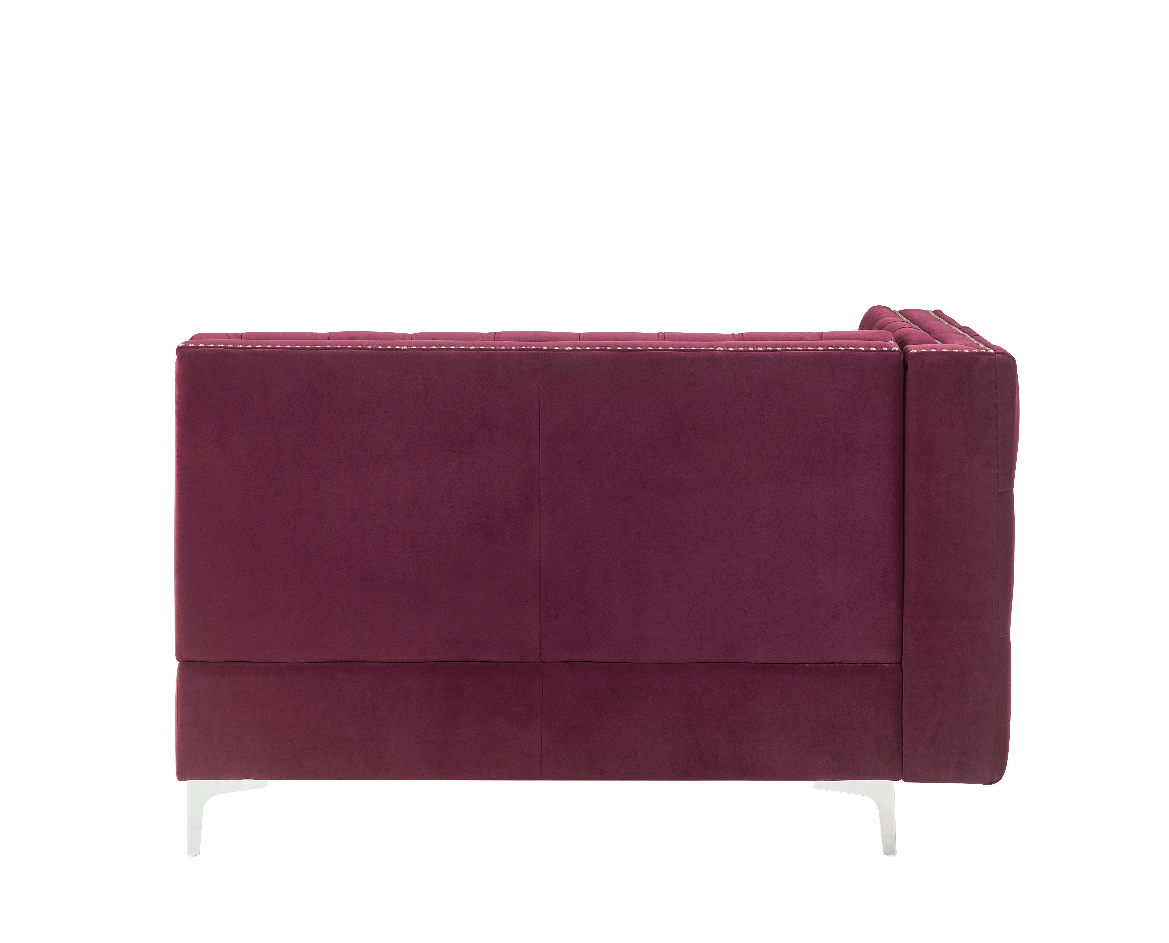 Jaszira - Sofá modular de dos plazas sin brazos con 2 almohadas