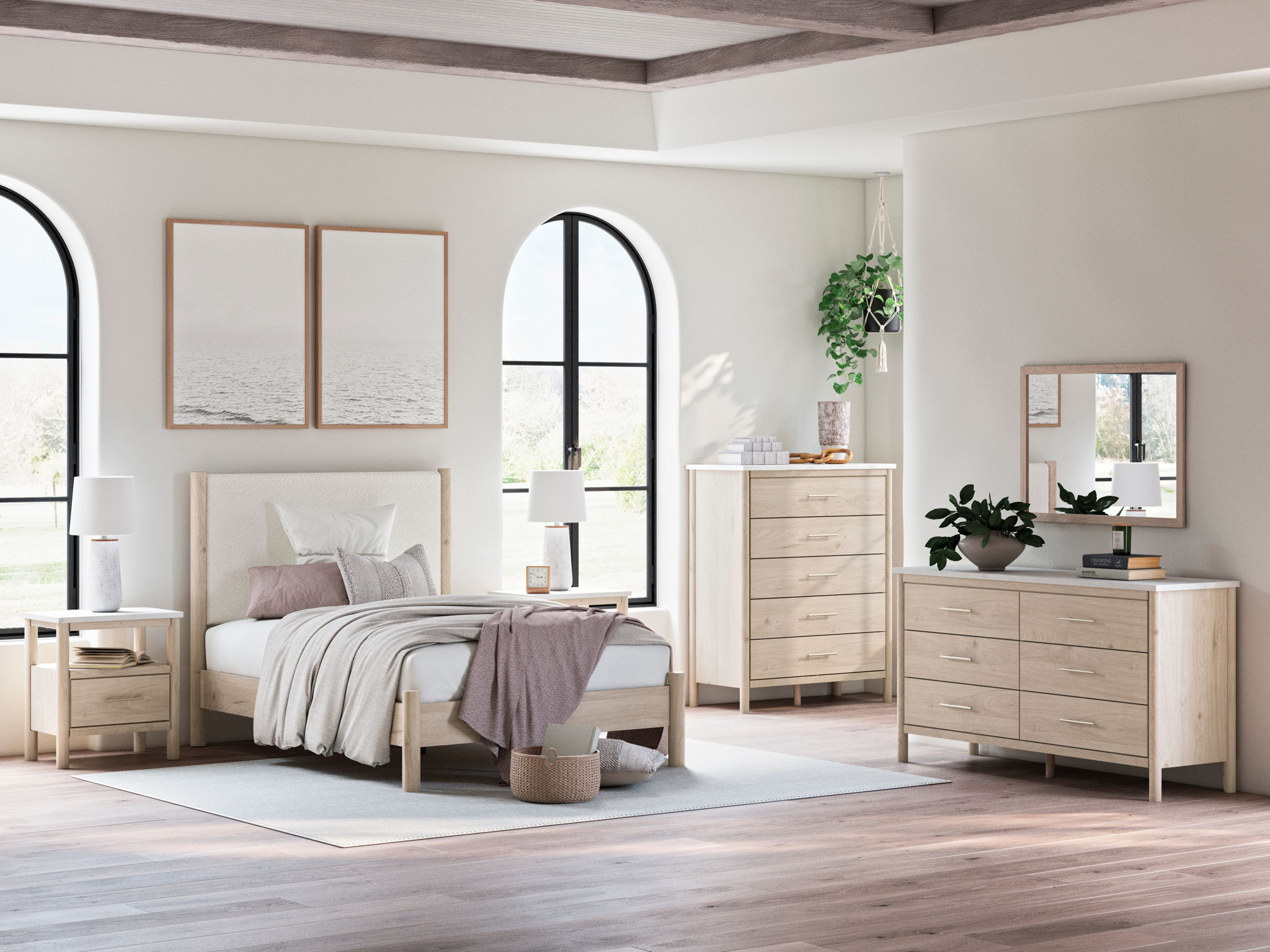 Cadmori - Conjunto de dormitorio con paneles